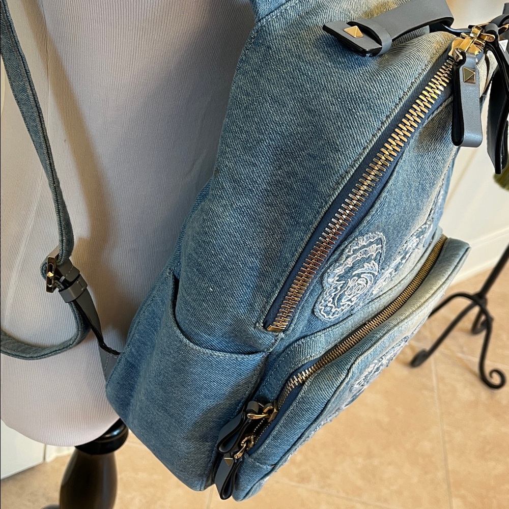 Valentino Denim Butterfly Backpack - Picture 5 of 16